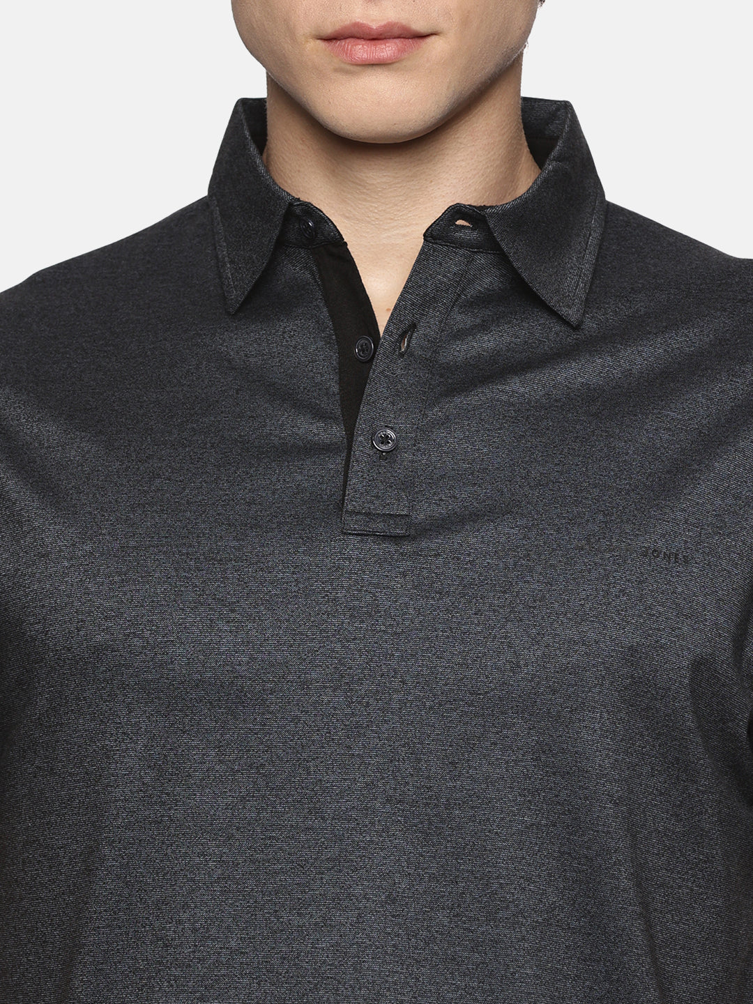 Navy Black Pima Cotton Polo T-Shirt