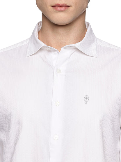 White Cotton Dobby Luxe Shirt