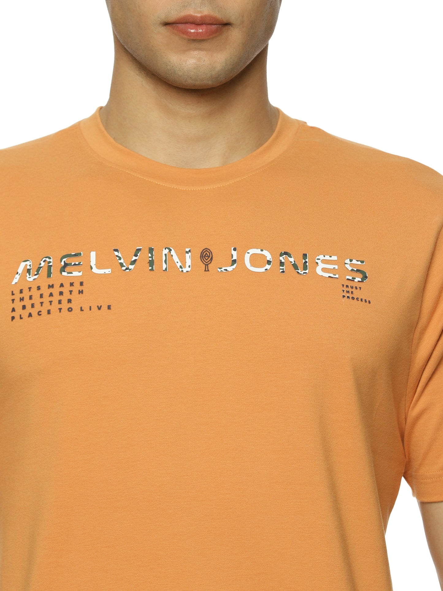 Caramel Supima Cotton Spandex Graphic Tee