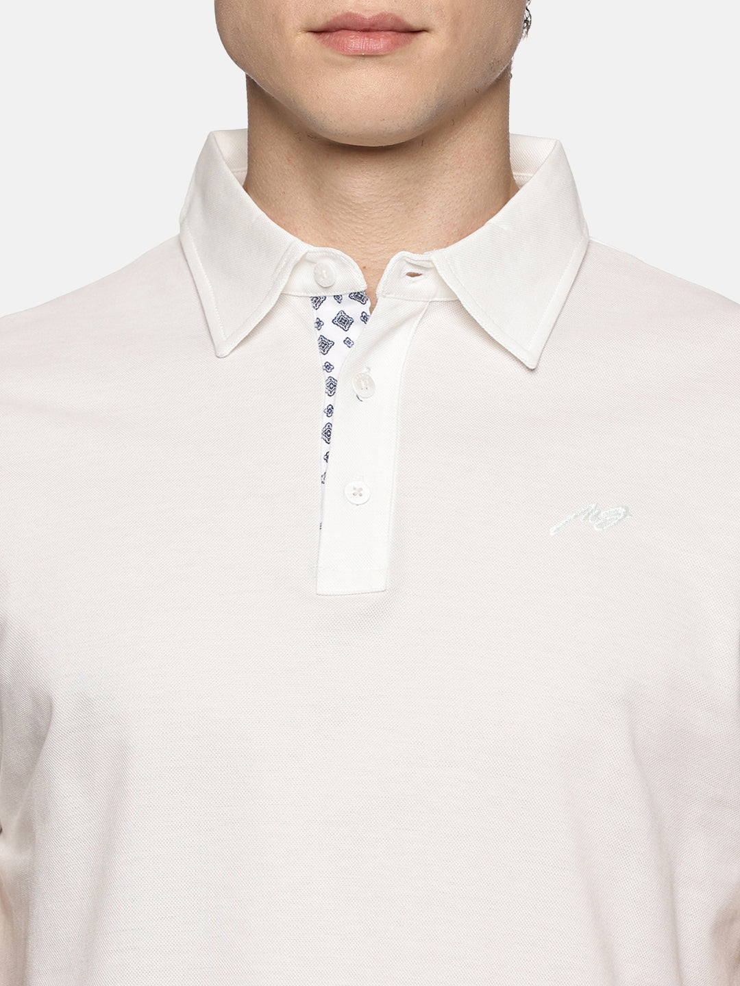 White Pima Cotton Polo T-Shirt