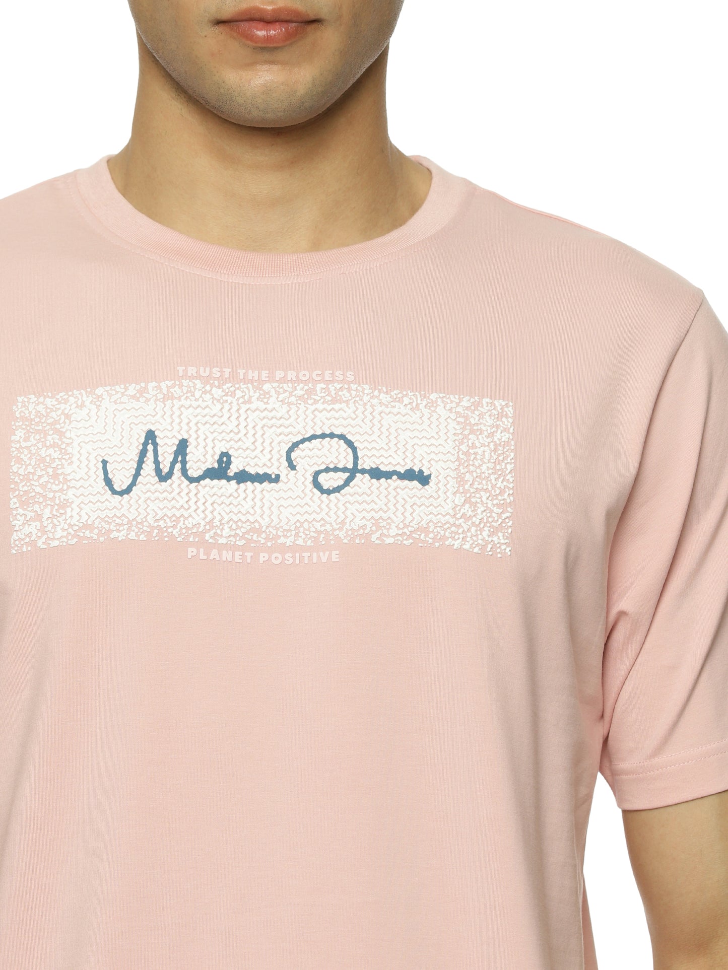 Bleached Mauve Supima Cotton Spandex Graphic Tee