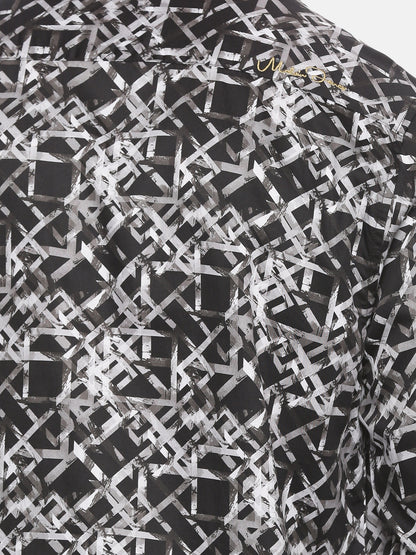 Black White Print Luxe Collection Shirt