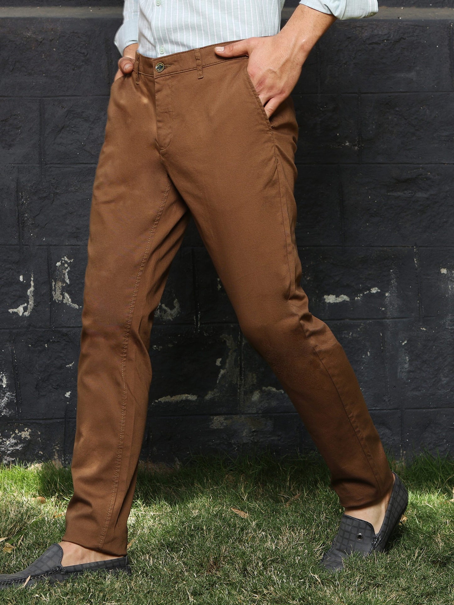 Premium Brown Solid Trouser