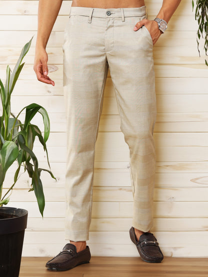 Premium Lt.brown Check Trouser