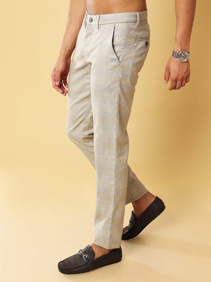 Premium Lt.brown Check Trouser