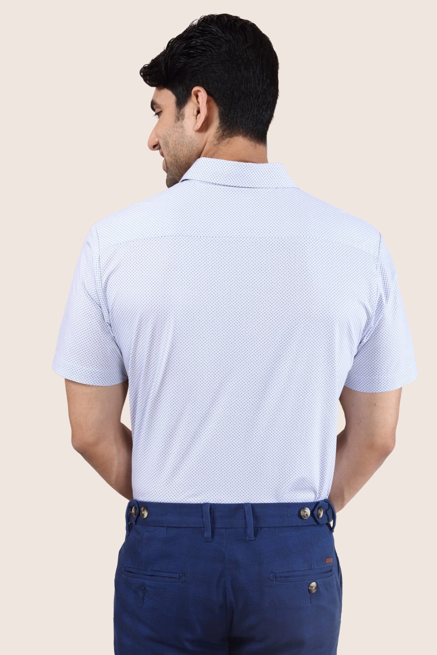 BLUE DOT PURE COTTON SHIRT