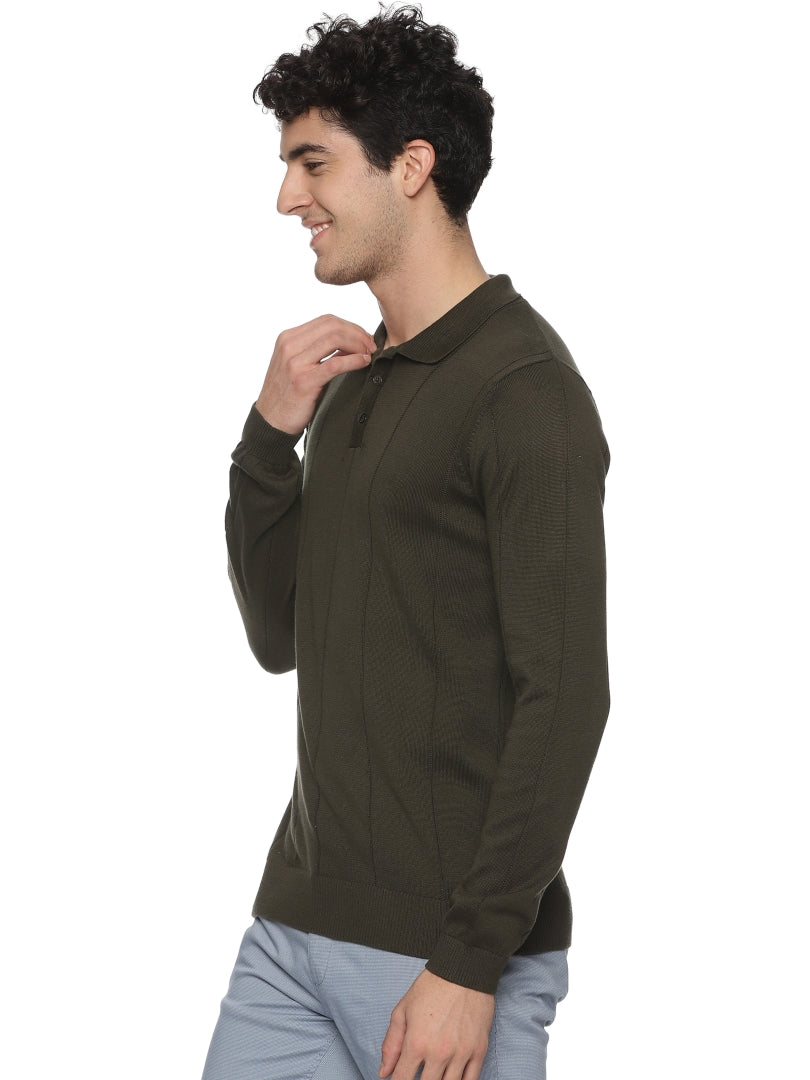 Olive Polo Full Sleeve