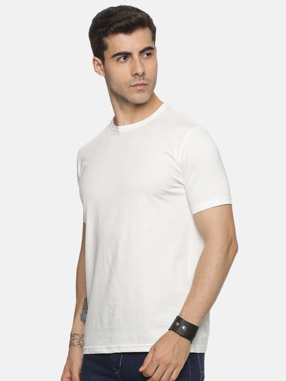 Pearl-White Cotton T-Shirt