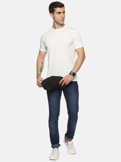 Pearl-White Cotton T-Shirt