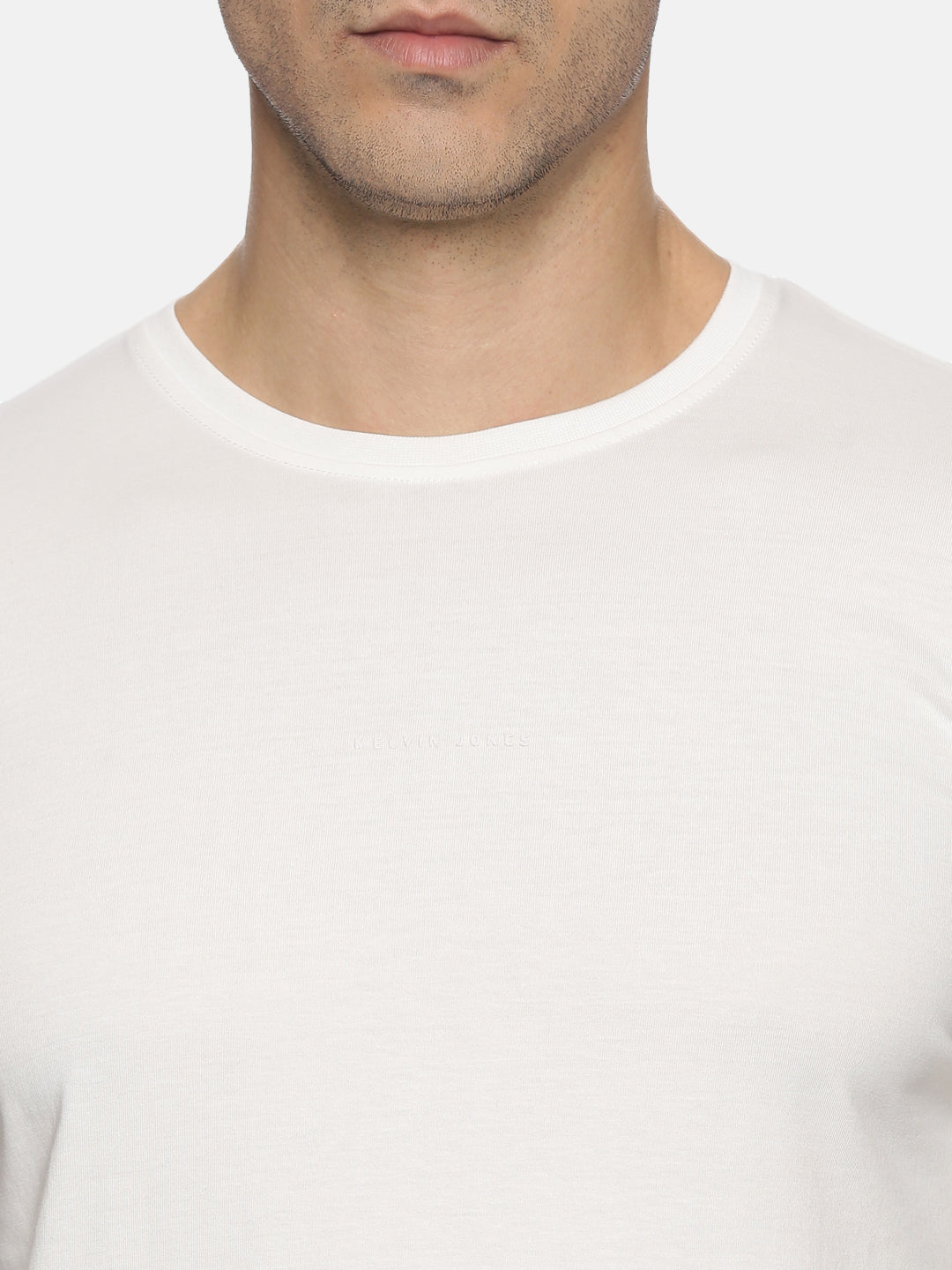 Pearl-White Cotton T-Shirt